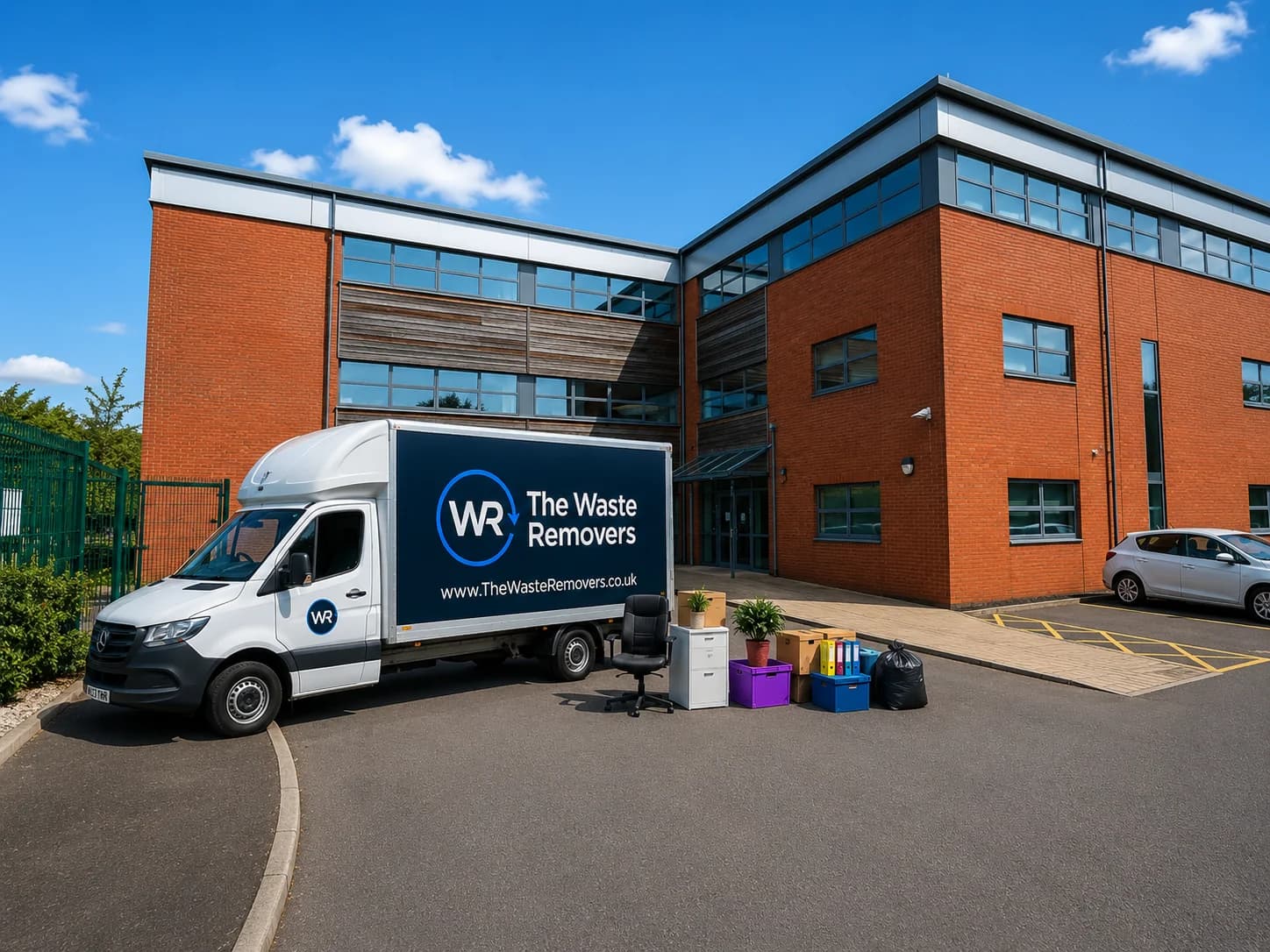 Office Clearance in Chorley - uniformed team with van