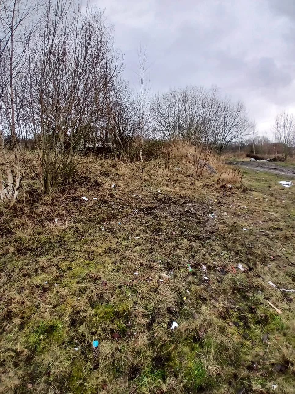 After Fly-Tipping Clearance - completed clearance showing clean space