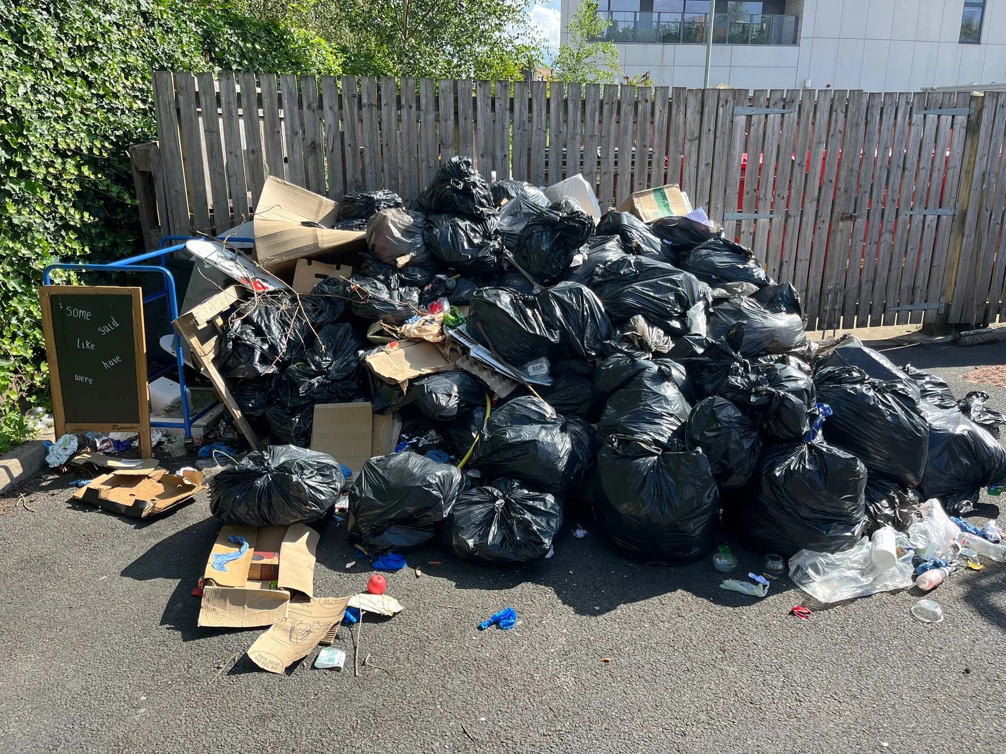 Before Fly-Tipping Clearance - property clearance in progress
