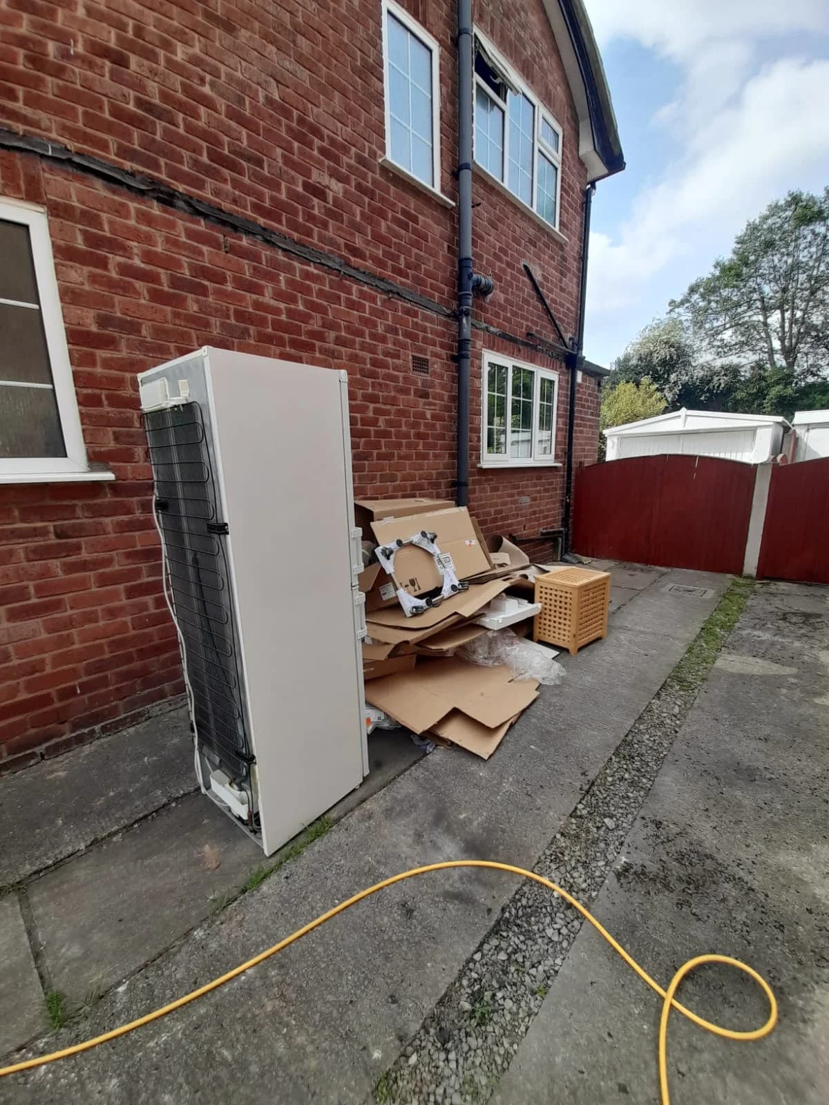 Before Fridge/Freezer Removal - property clearance in progress