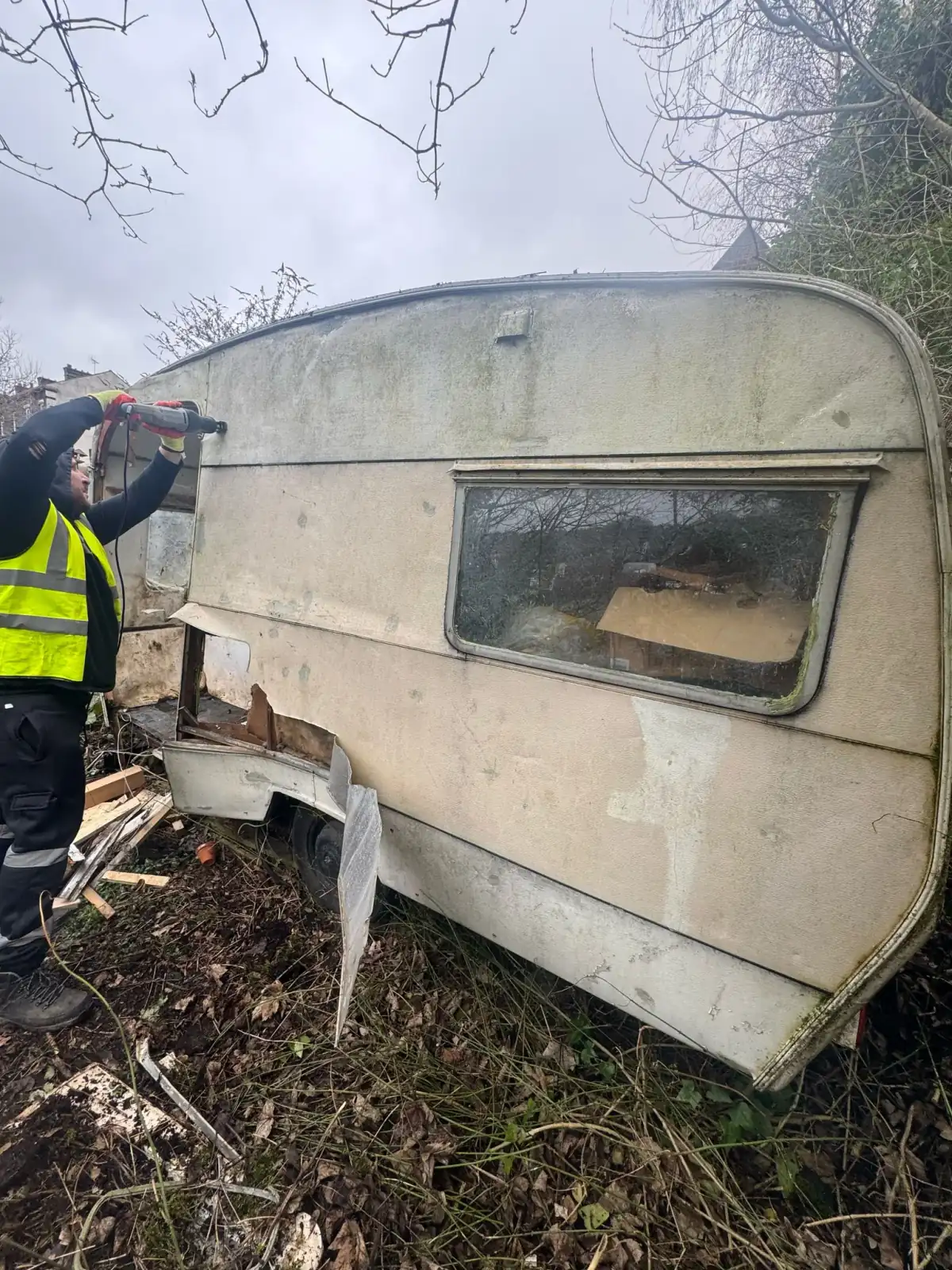 Garden Waste Removal in Pontefract - uniformed team with van