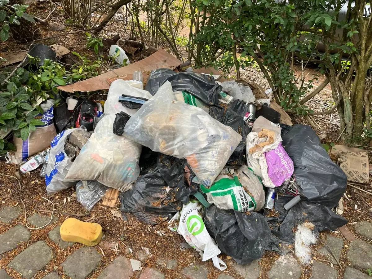 Garden Waste Removal in Uppermill - uniformed team with van