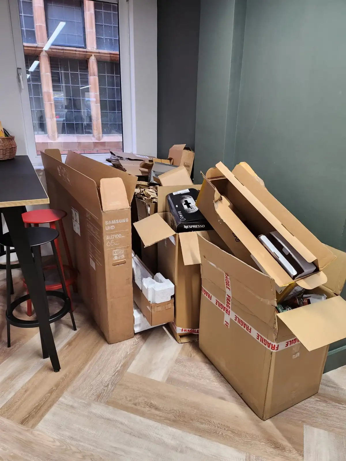 Office Clearance in Kirklees - uniformed team with van