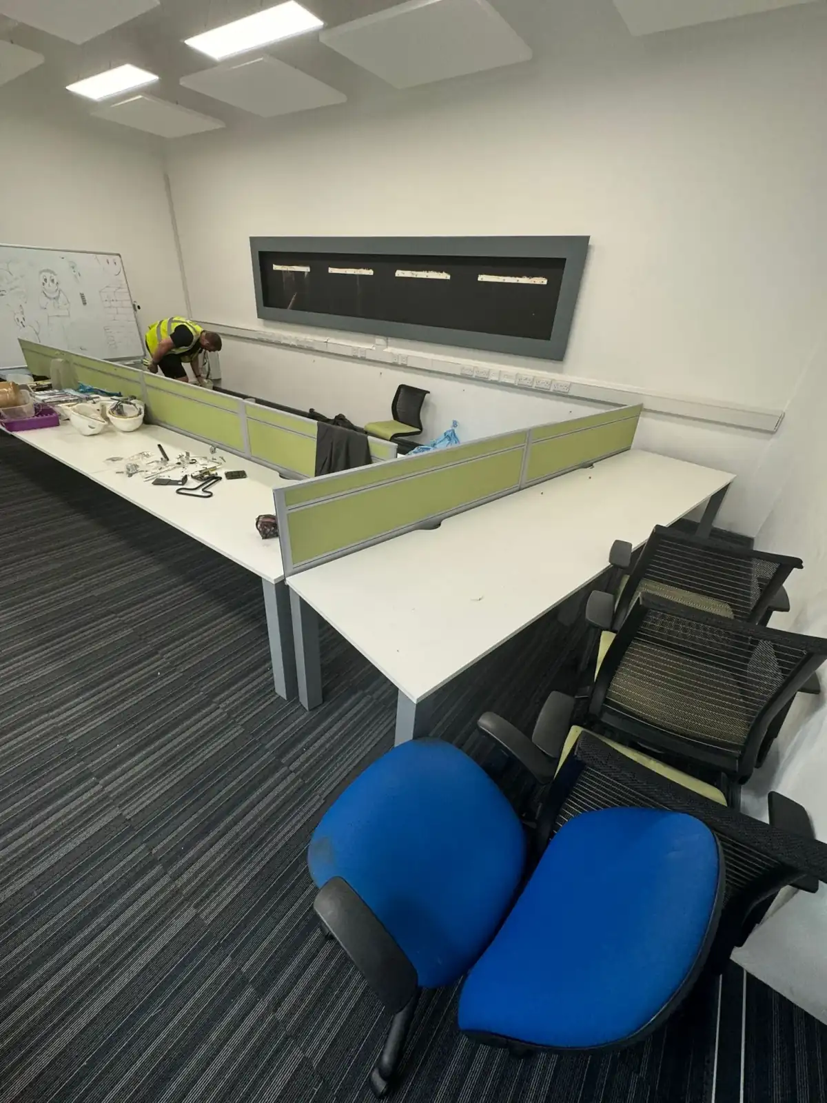 Office Clearance in Newton-le-Willows - uniformed team with van