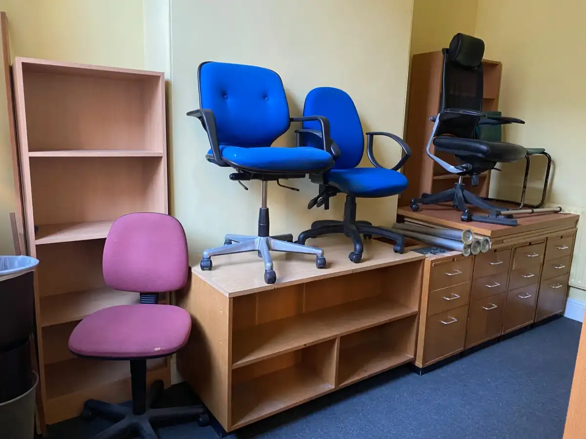 Office Clearance in Oldham - uniformed team with van