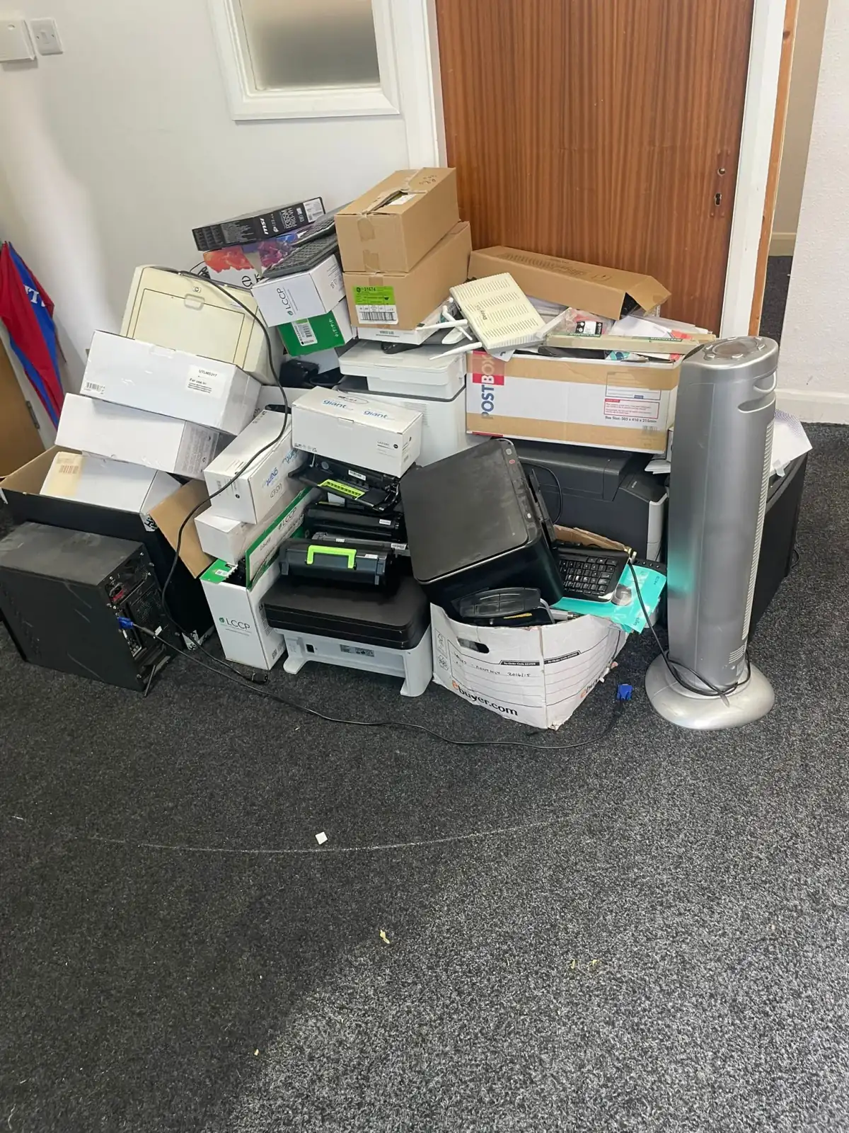 Office Clearance in Congleton - uniformed team with van