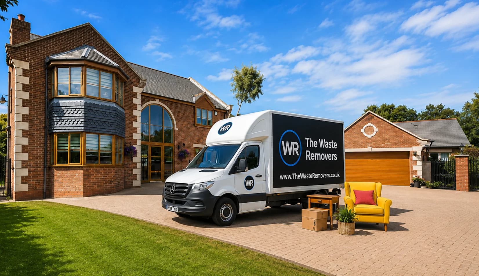 House Clearance in Rotherham - uniformed team with van