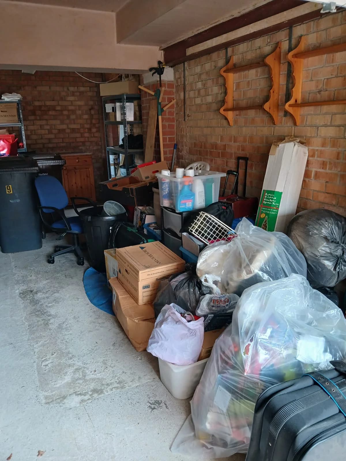 Before Rubbish Removal - property clearance in progress