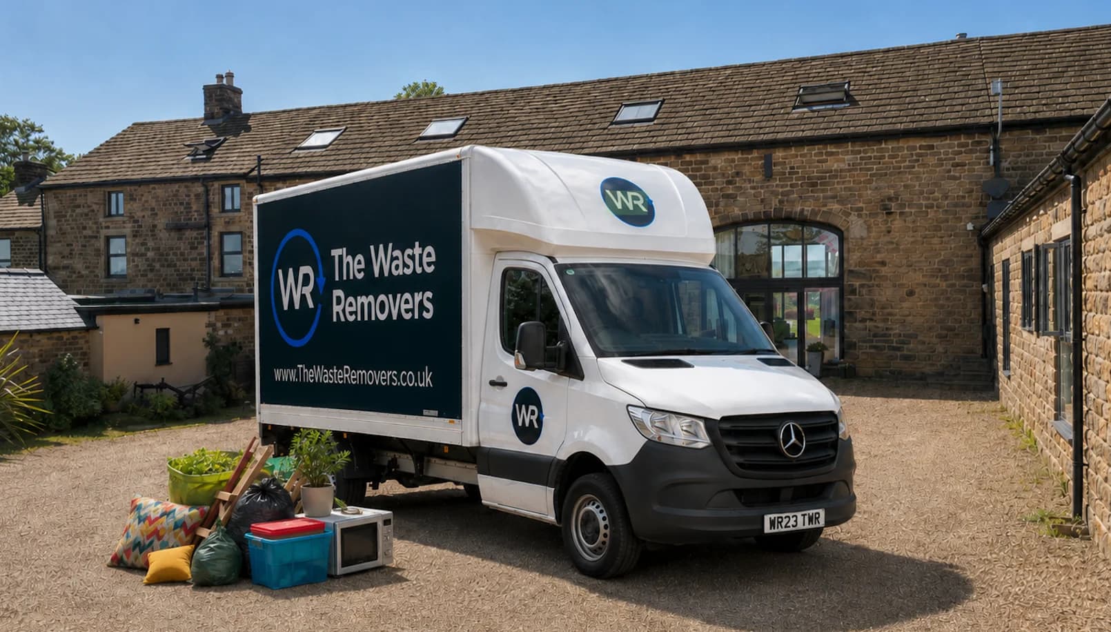 House Clearance in Sheffield - uniformed team with van
