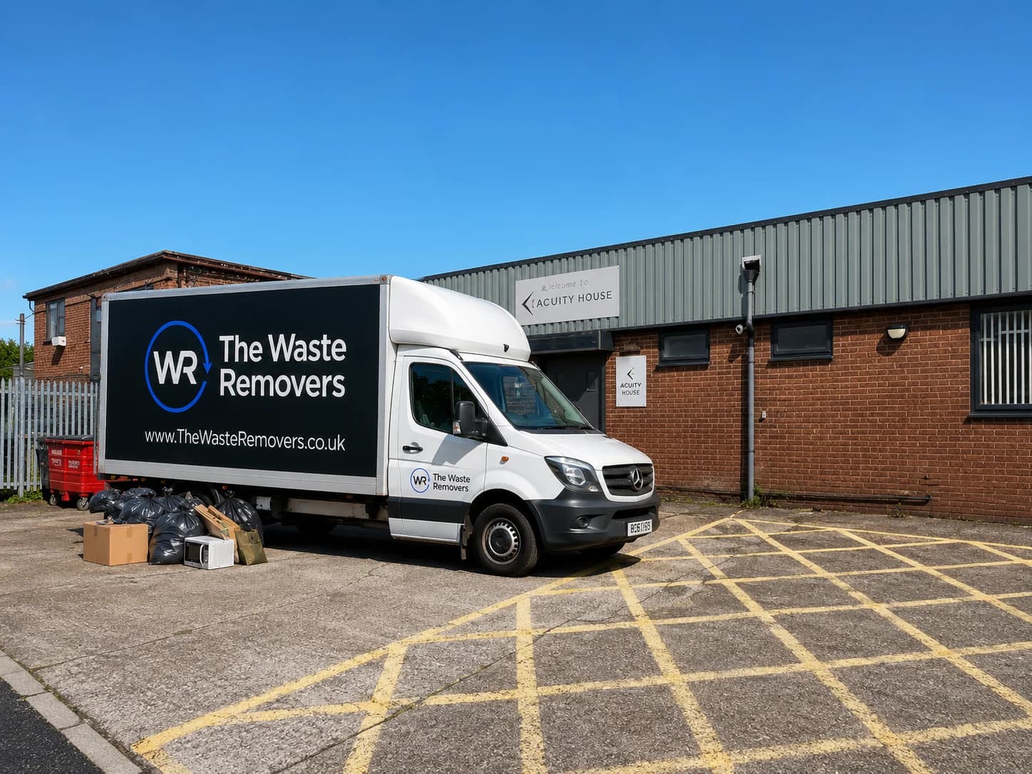 Office Clearance in South Ribble - uniformed team with van