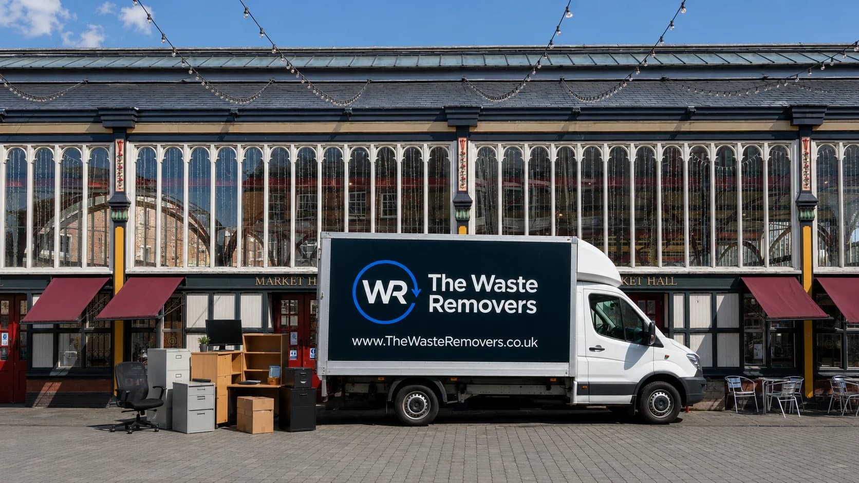 Office Clearance in Stockport - uniformed team with van