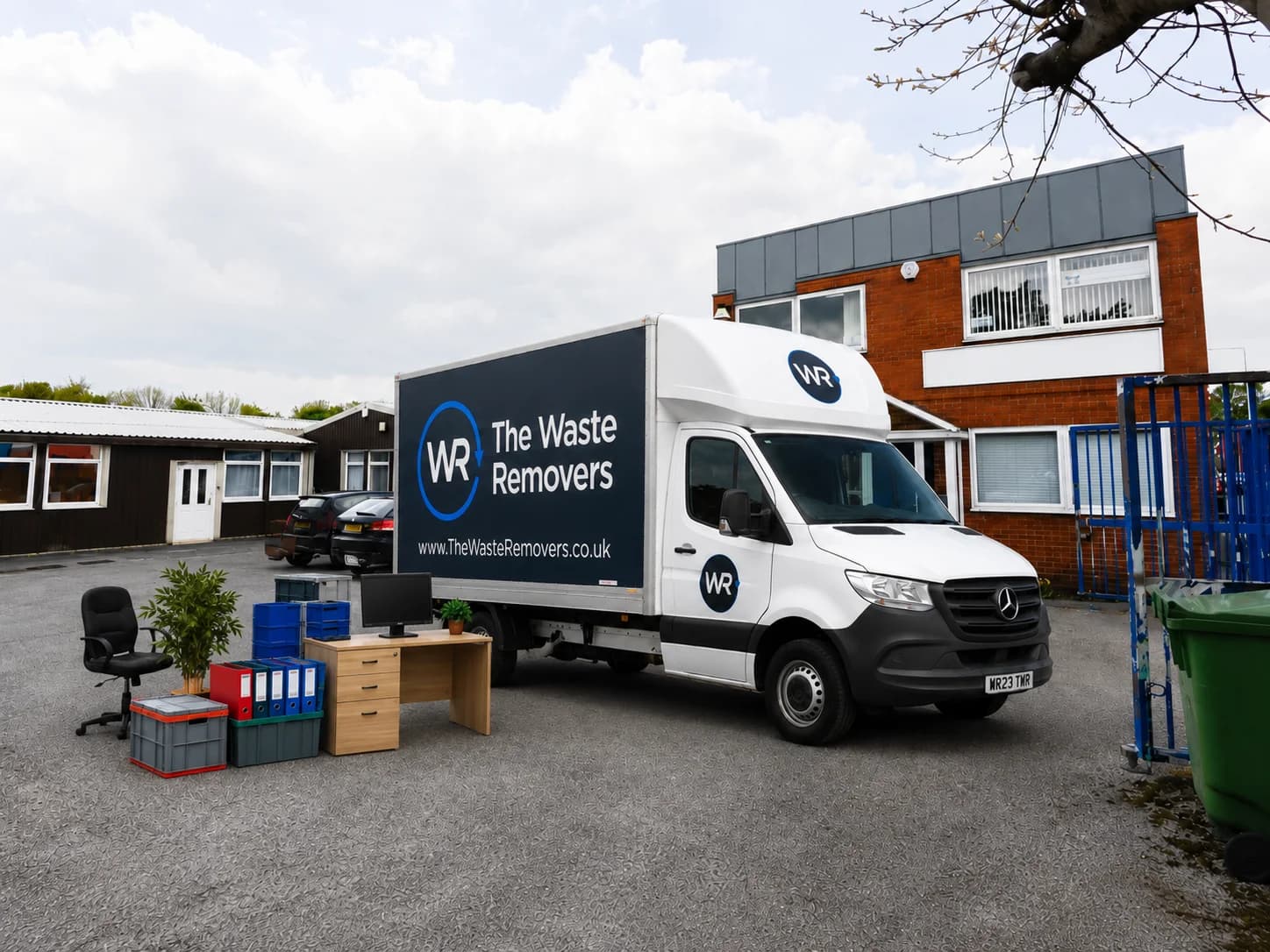 Office Clearance in West Lancashire - uniformed team with van