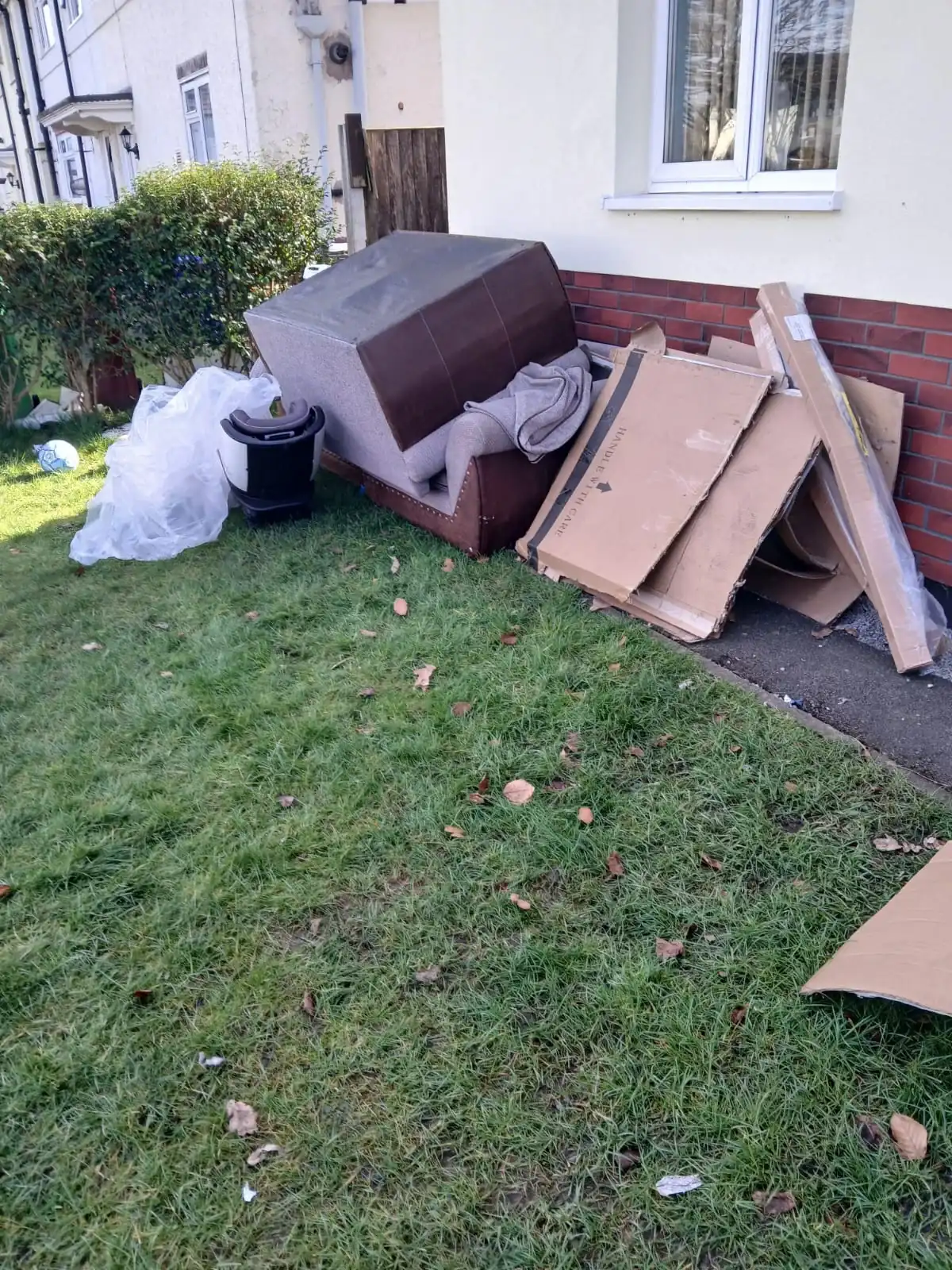 Bulky Waste Collection in Newton-le-Willows - uniformed team with van