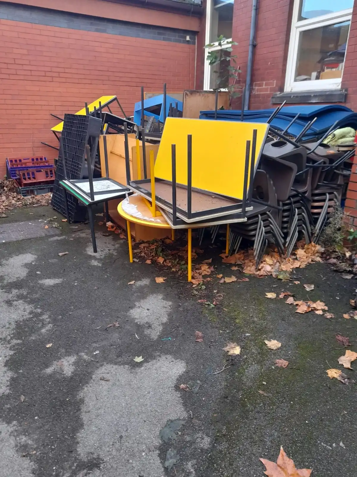 Commercial Waste Removal in Cleveleys - uniformed team with van