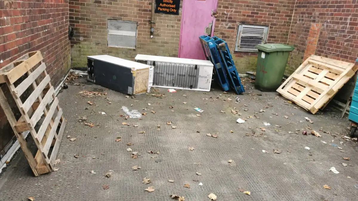 Commercial Waste Removal in Oldham - uniformed team with van