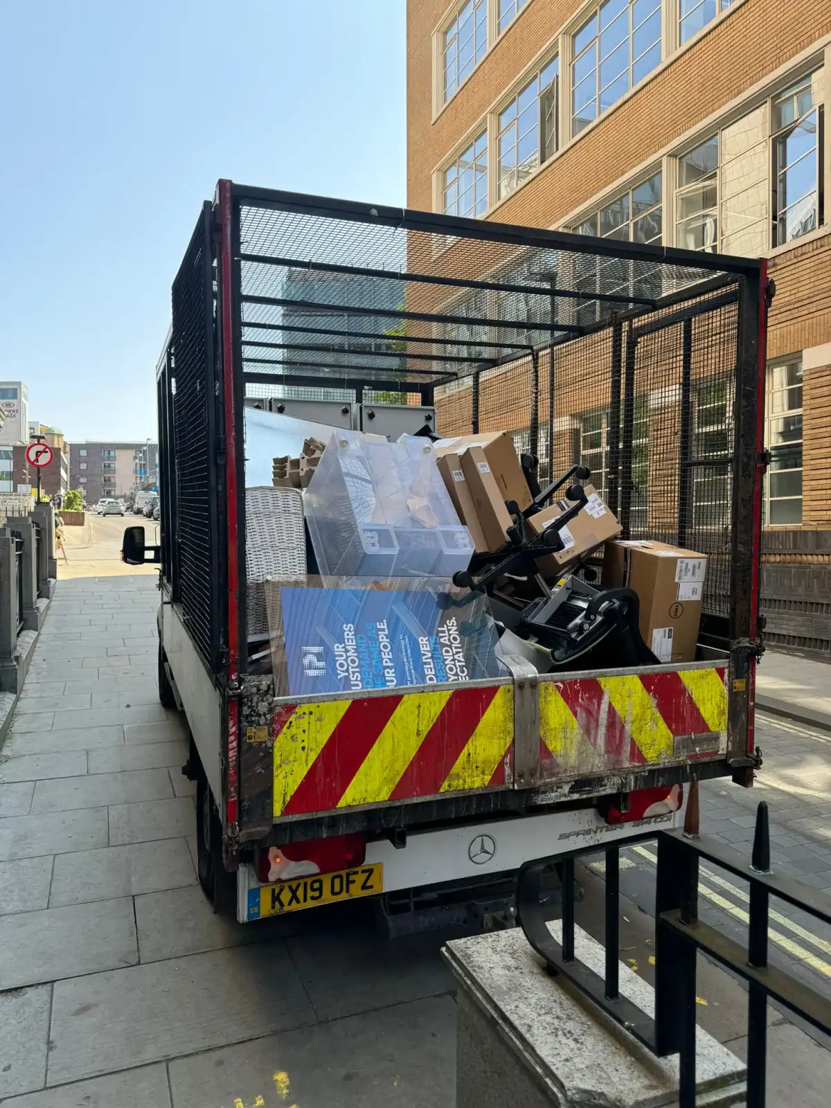 Commercial Waste Removal in Runcorn - uniformed team with van