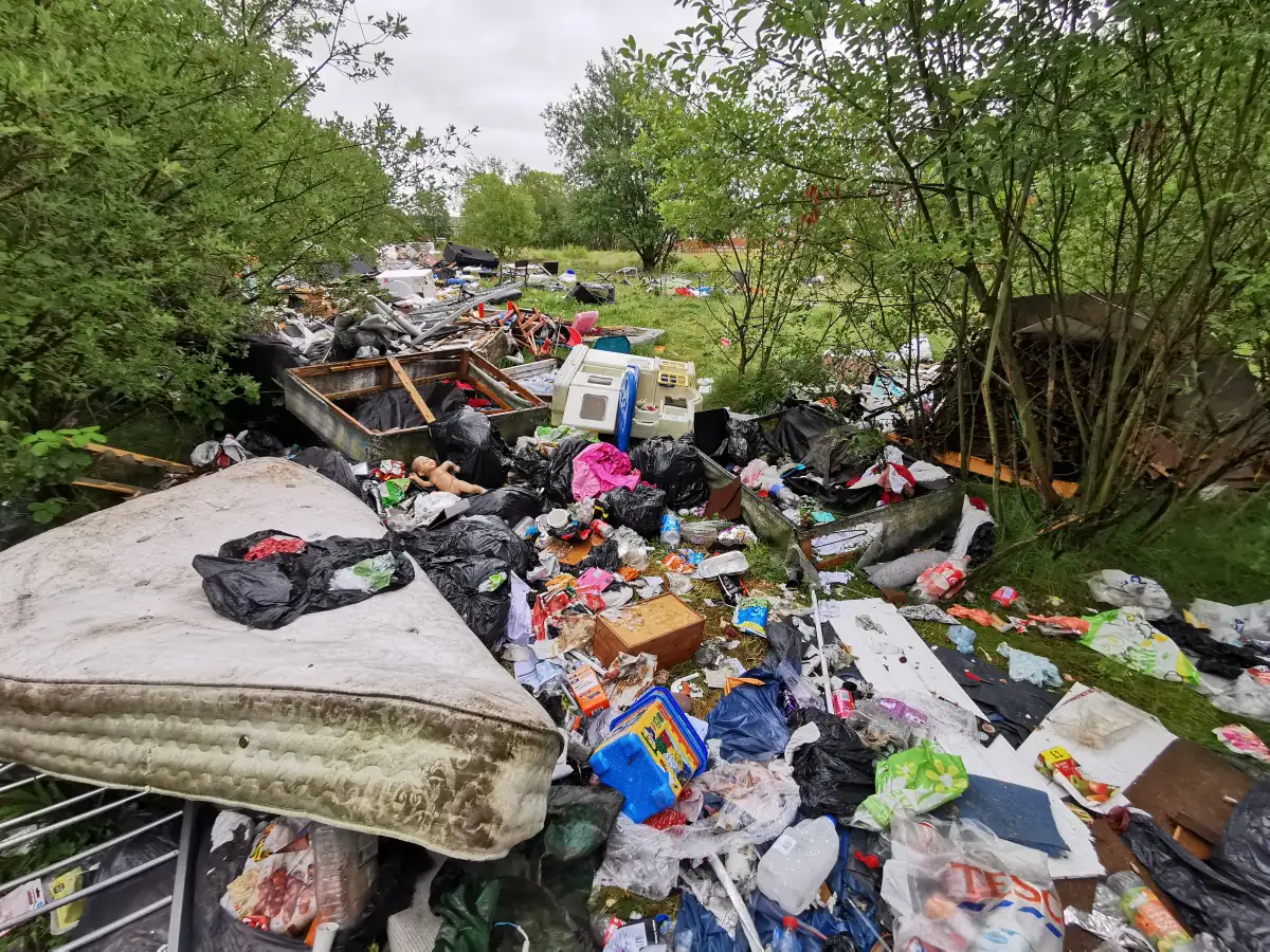 Fly-Tipping Clearance in Batley - uniformed team with van