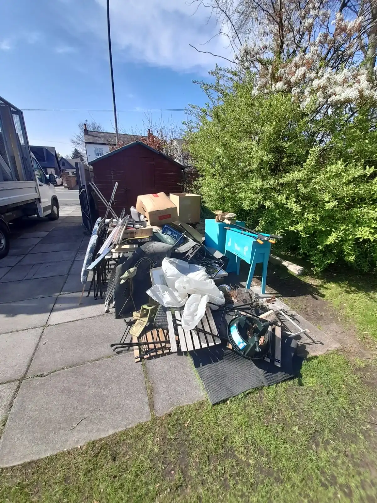 Fly-Tipping Clearance in Oldham - uniformed team with van