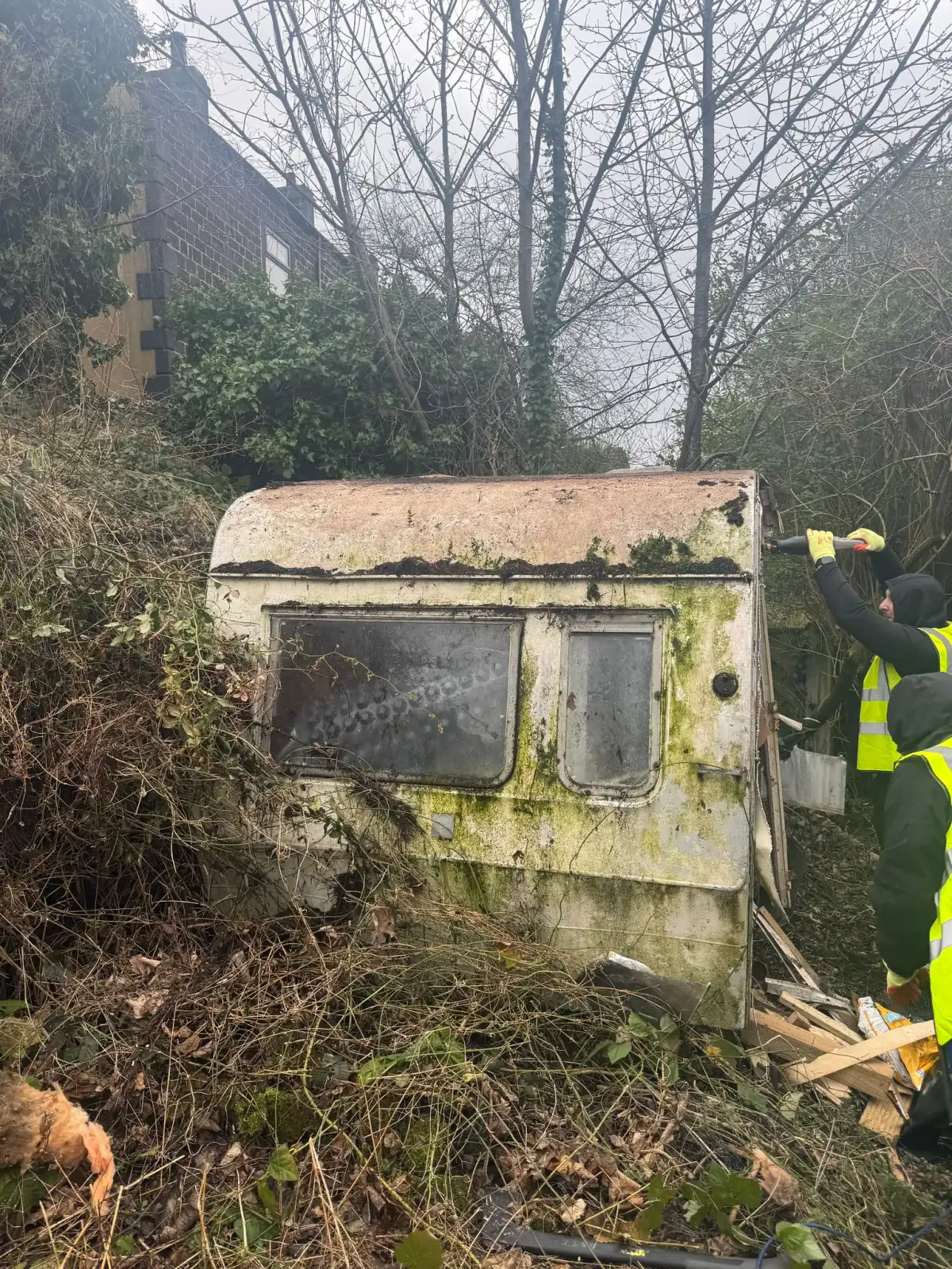 Fly-Tipping Clearance in Birkenhead - uniformed team with van