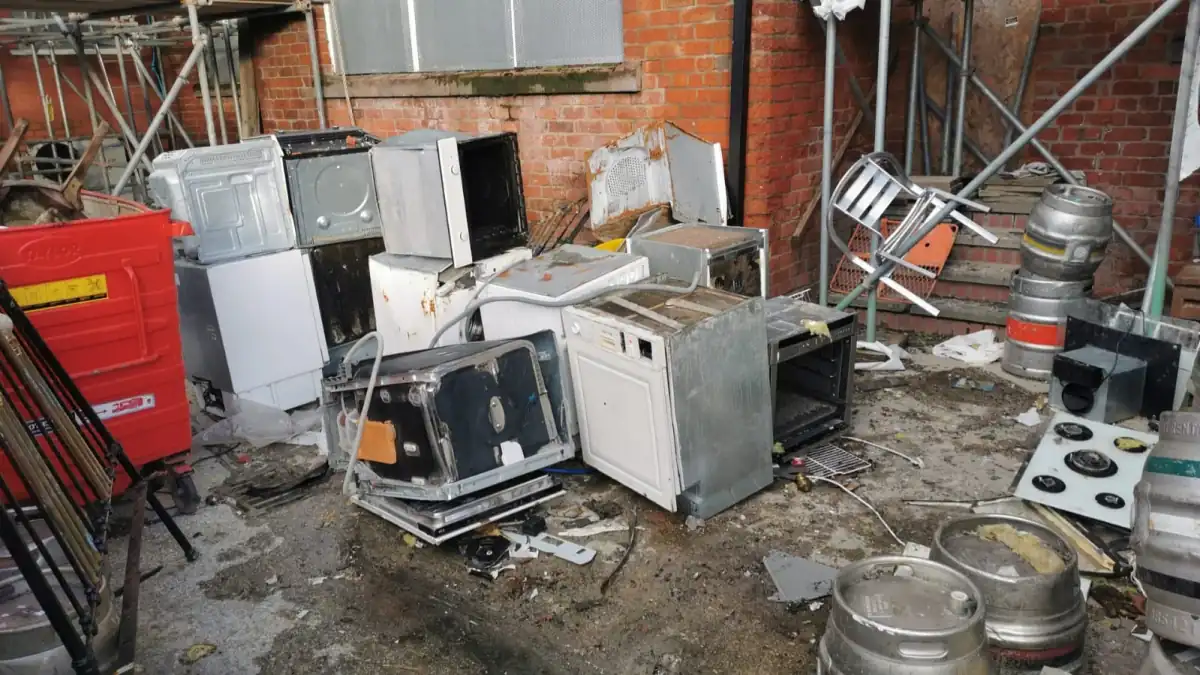 Fridge/Freezer Removal in Oldham - uniformed team with van