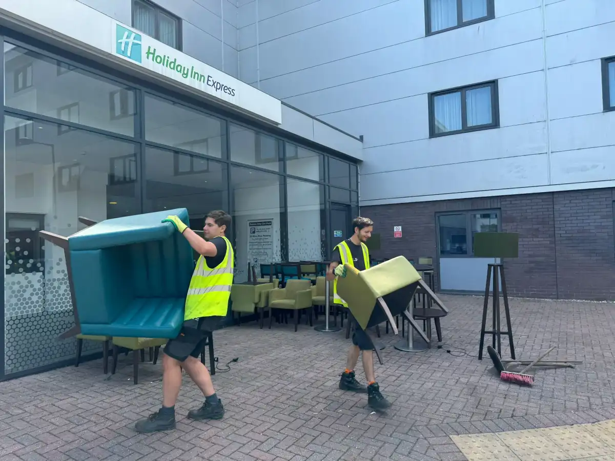 Property Clearance in Batley - uniformed team with van