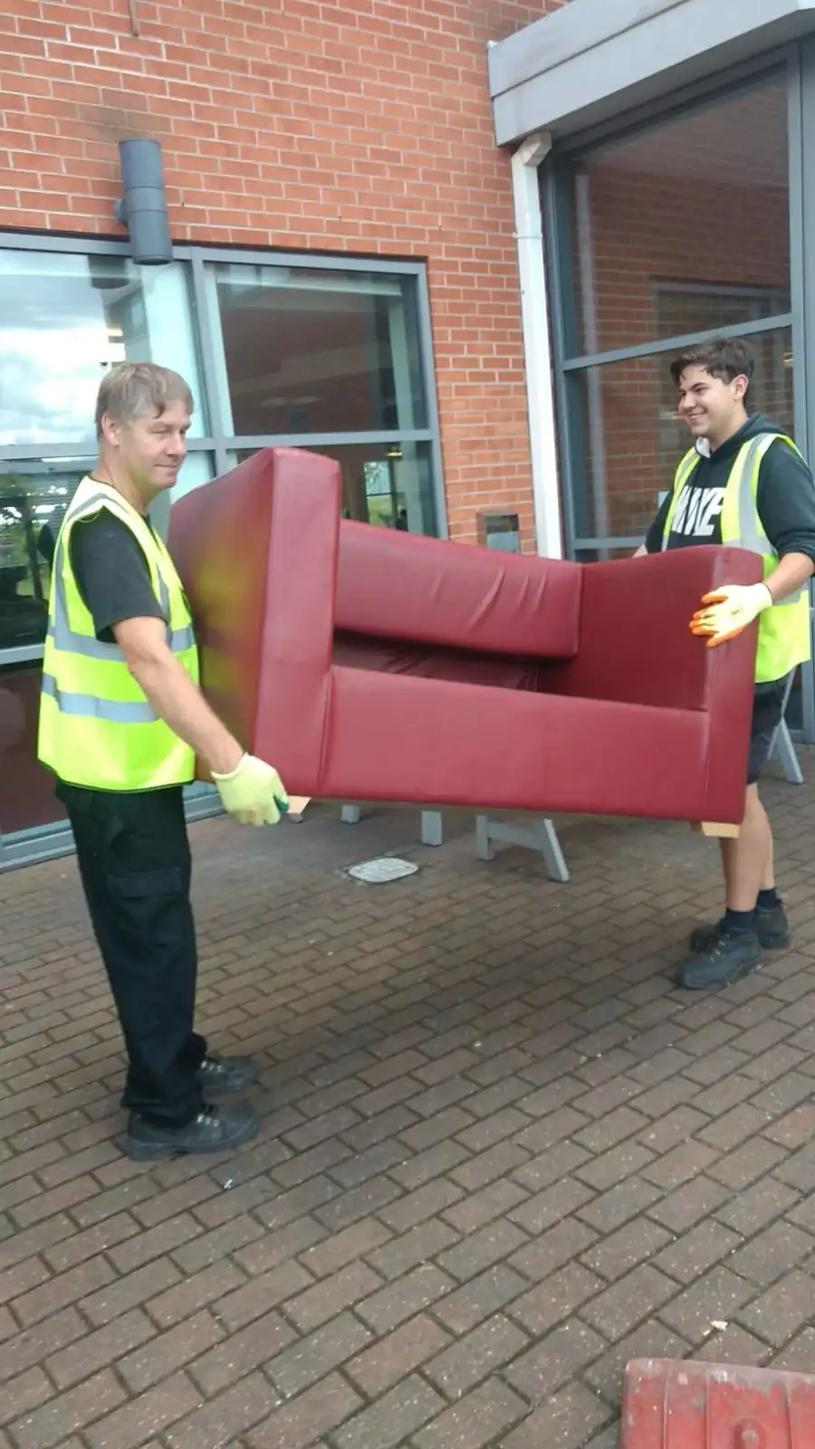 Sofa Removal in Clitheroe - uniformed team with van