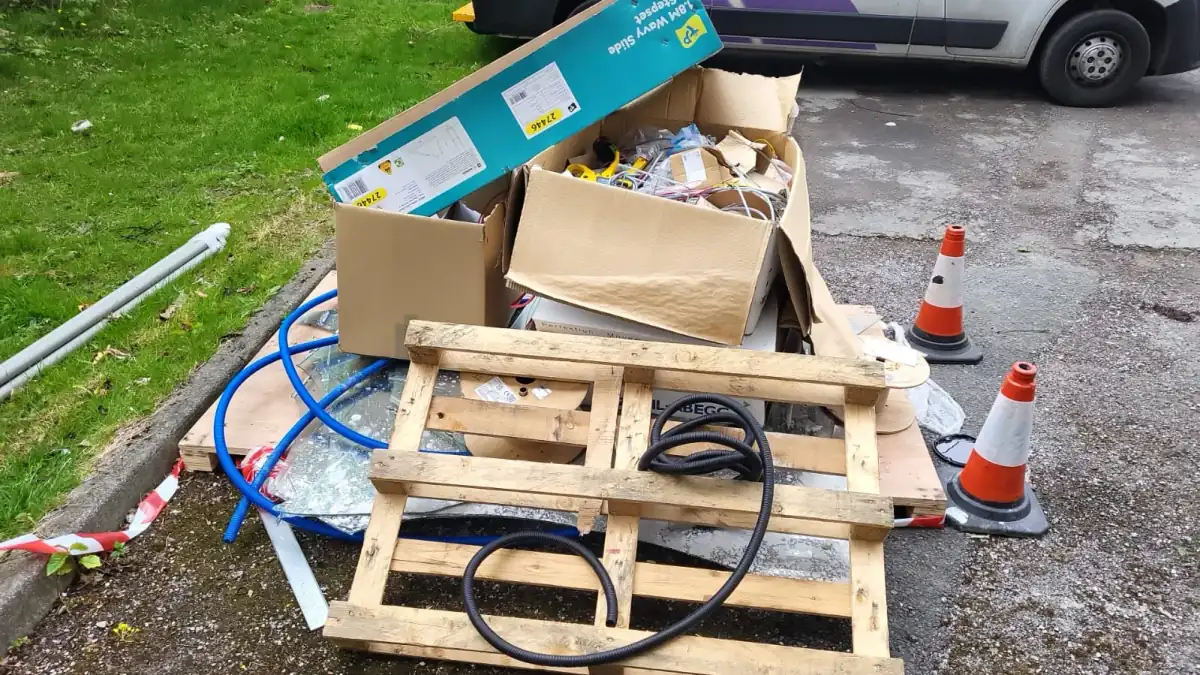 Trade Waste Removal in Birkenhead - uniformed team with van