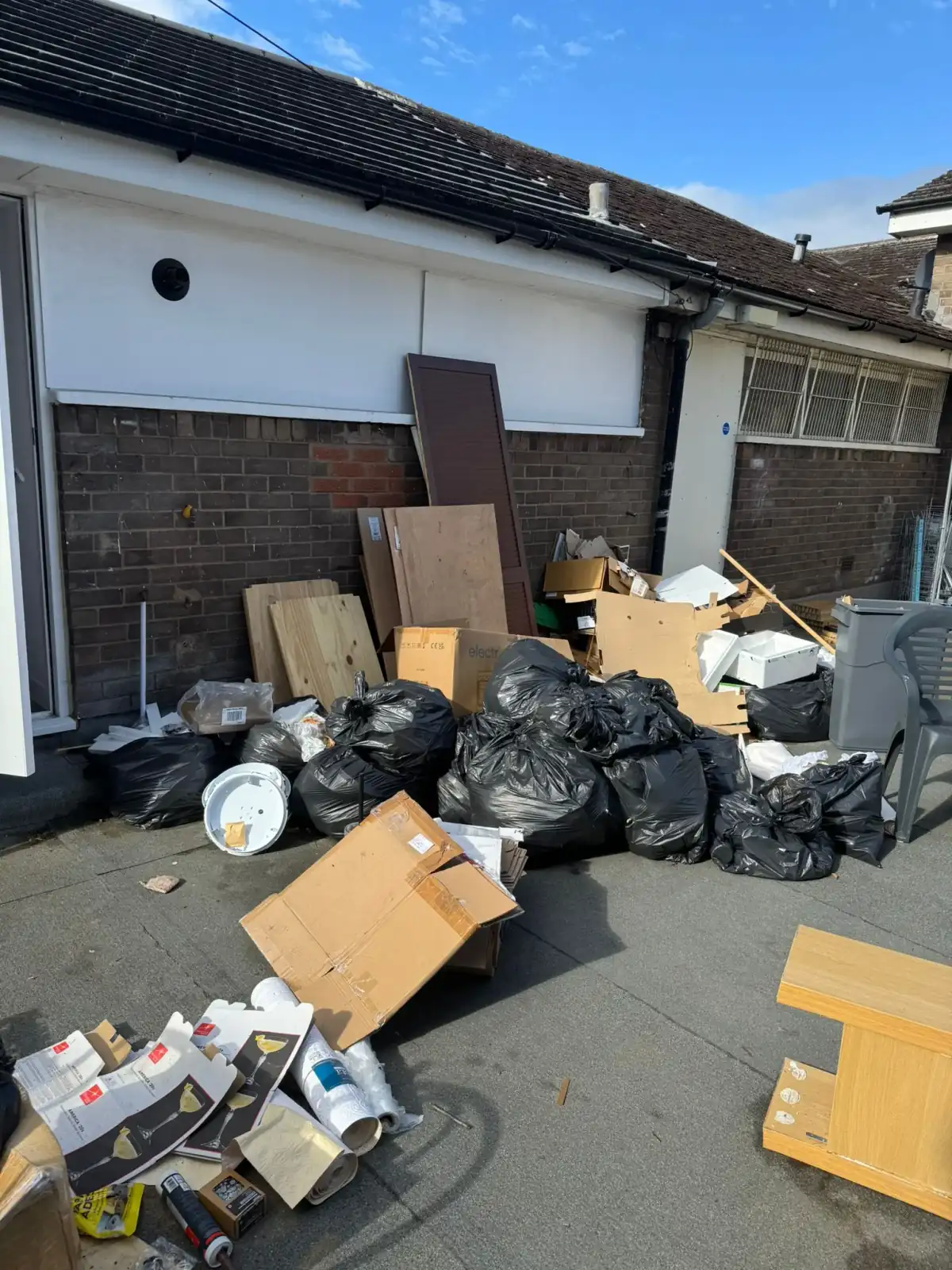 Trade Waste Removal in Bramhall - uniformed team with van