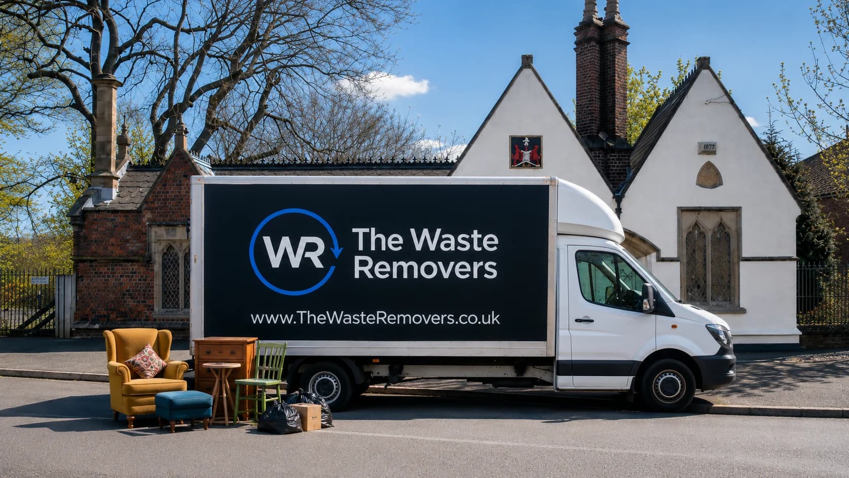 Rubbish Removal in Bolton - uniformed team with van