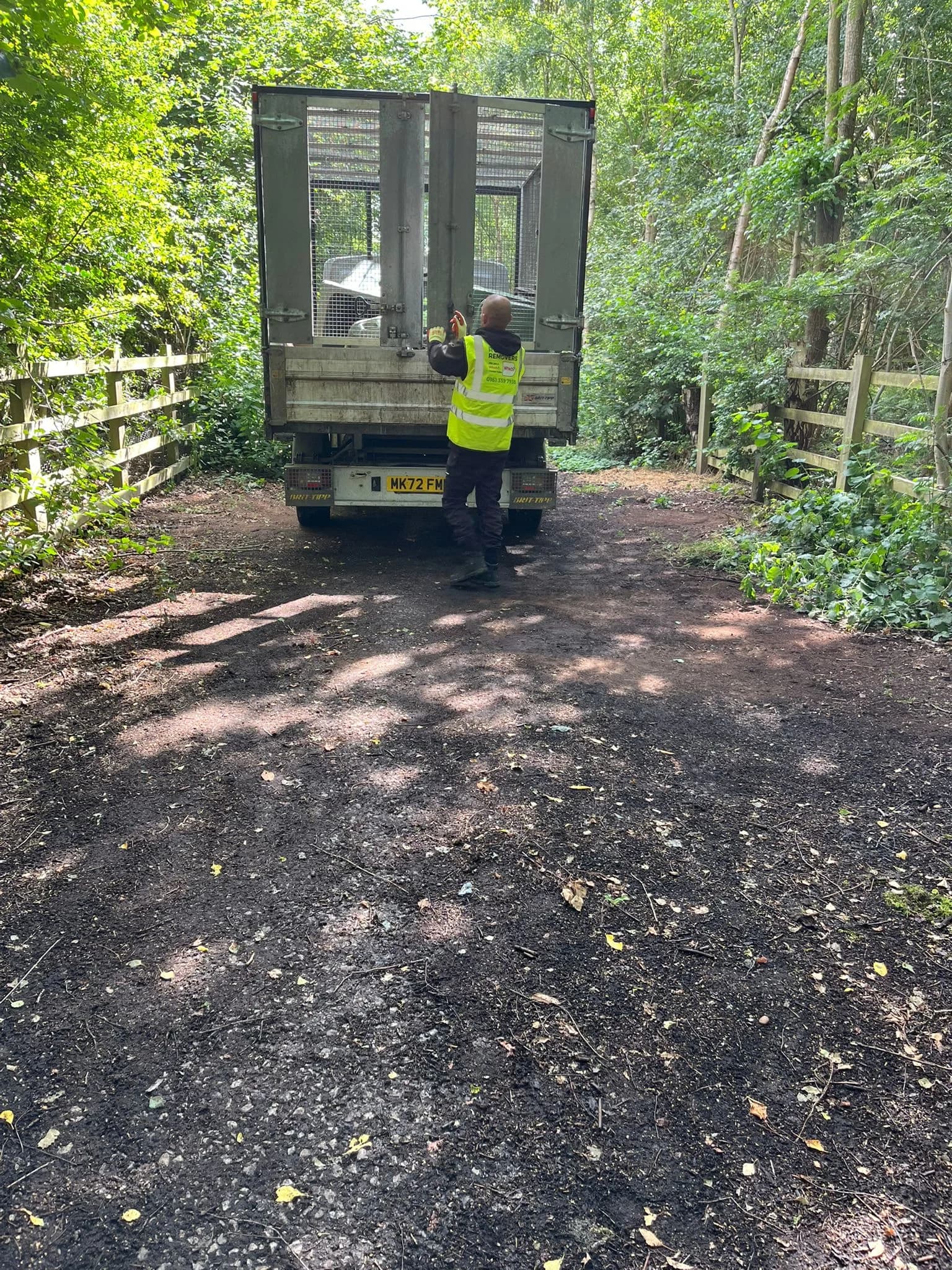 After Fly-Tipping Clearance - completed clearance showing clean space