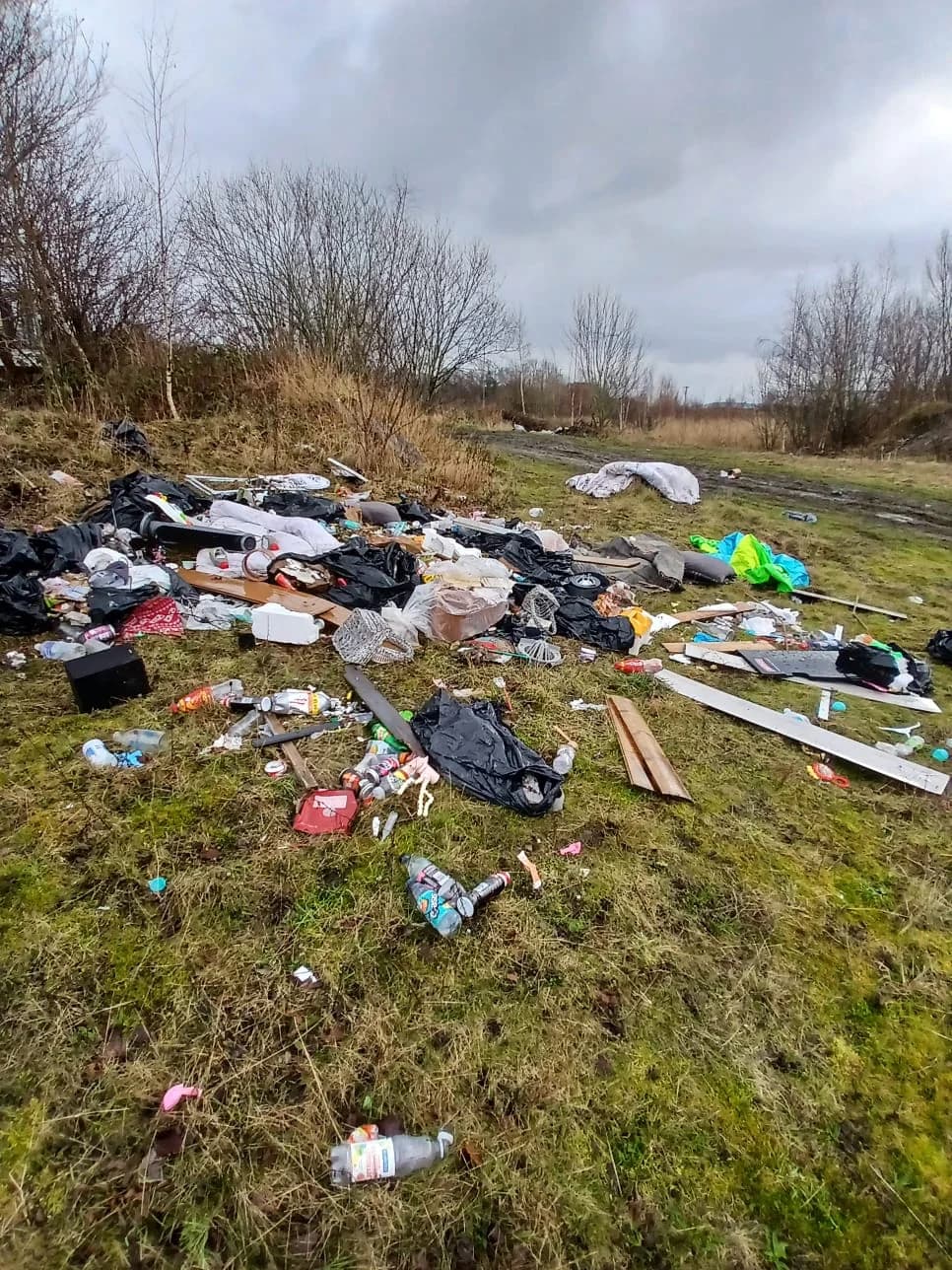 Before Fly-Tipping Clearance - property clearance in progress