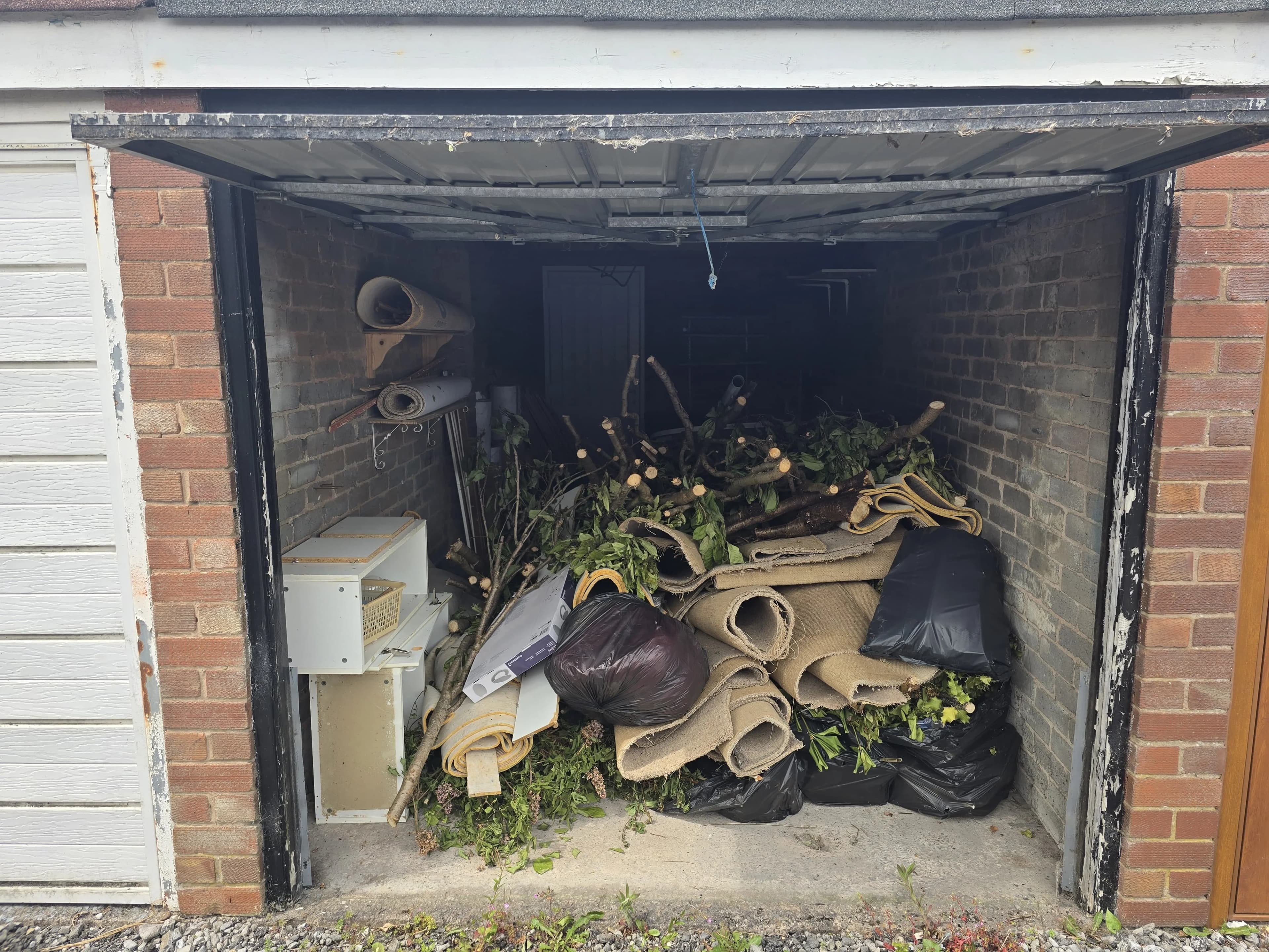 Before Garage Clearance - property clearance in progress