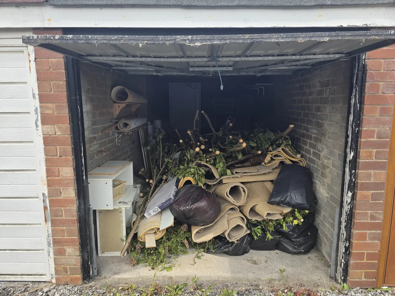 Before Garage Clearance in Rotherham - property before clearance