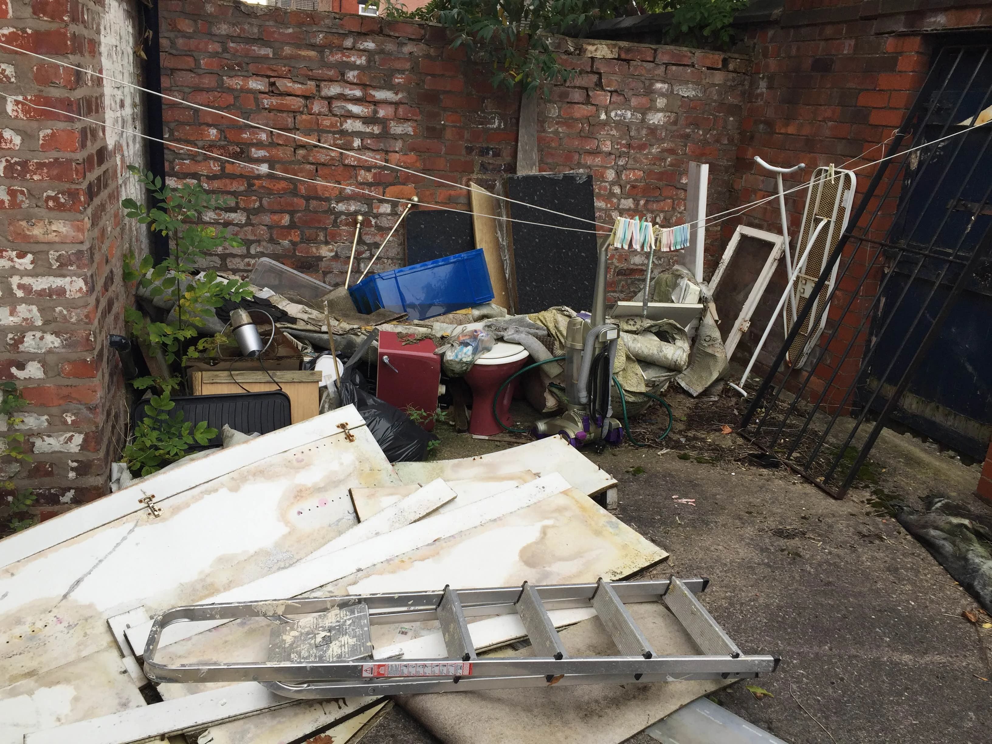 Before Garden Waste Removal - property clearance in progress