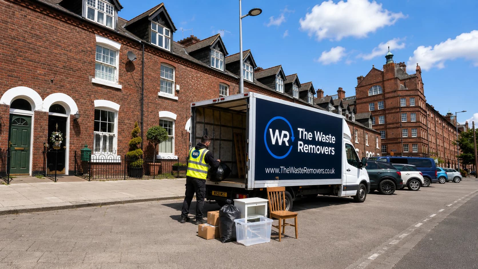 House Clearance in Manchester - uniformed team with van
