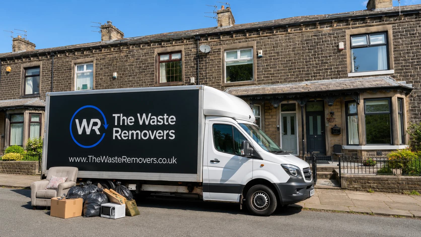 House Clearance in Pendle - uniformed team with van