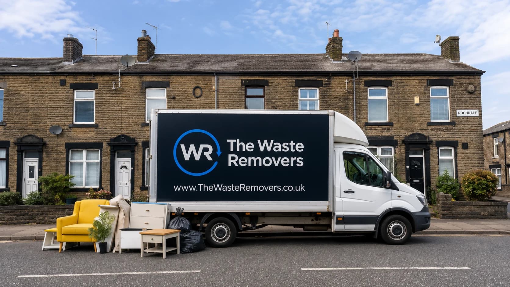House Clearance in Rochdale - uniformed team with van