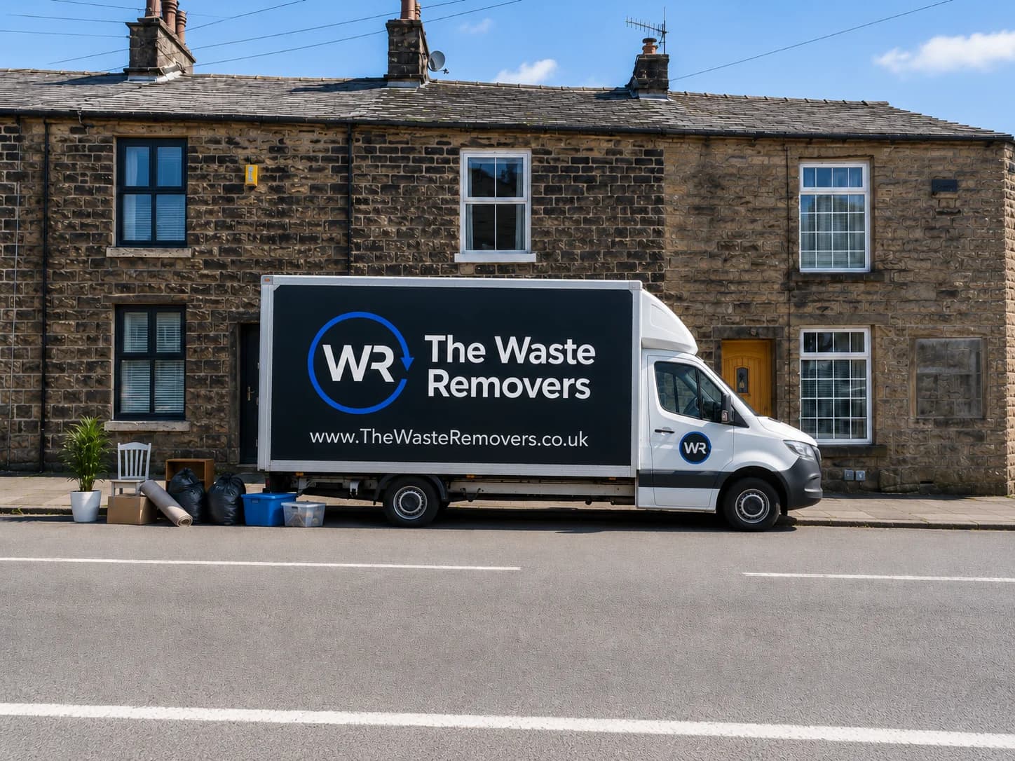 House Clearance in Rossendale - uniformed team with van