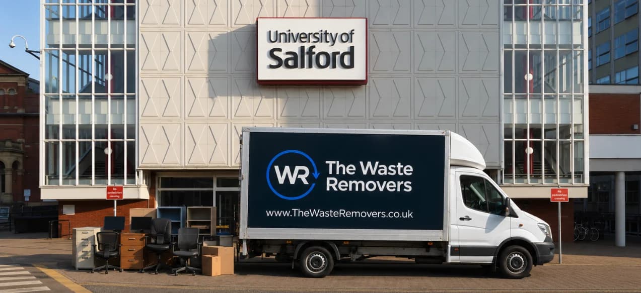 Office Clearance in Salford - uniformed team with van