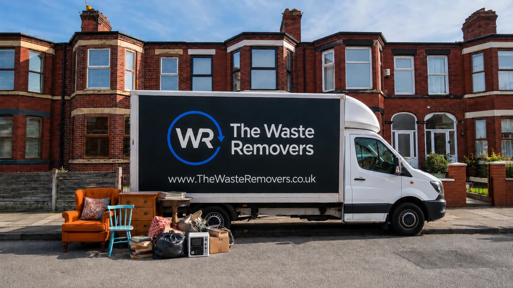Rubbish Removal in Salford - uniformed team with van