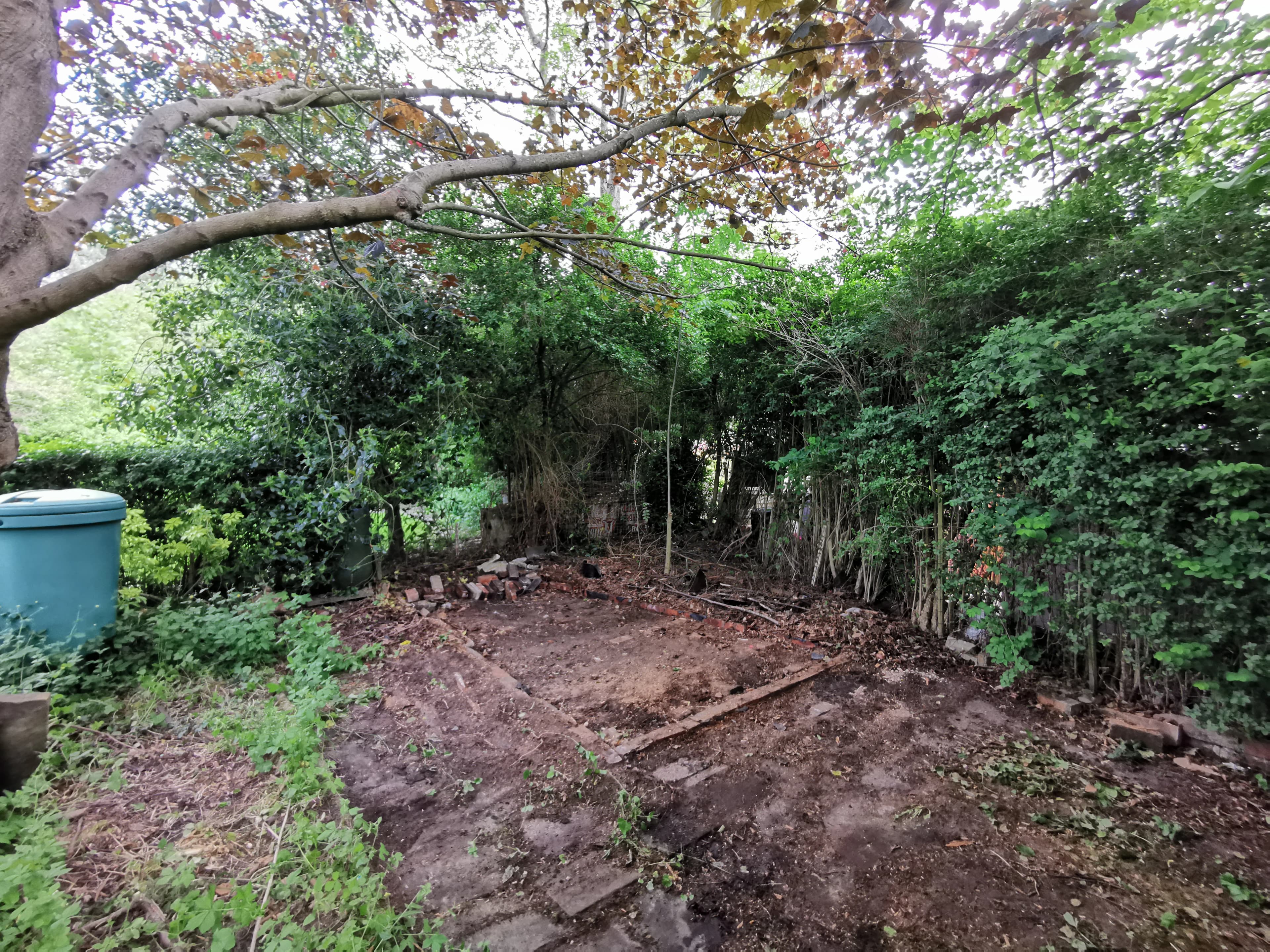 After Shed Removal - completed clearance showing clean space