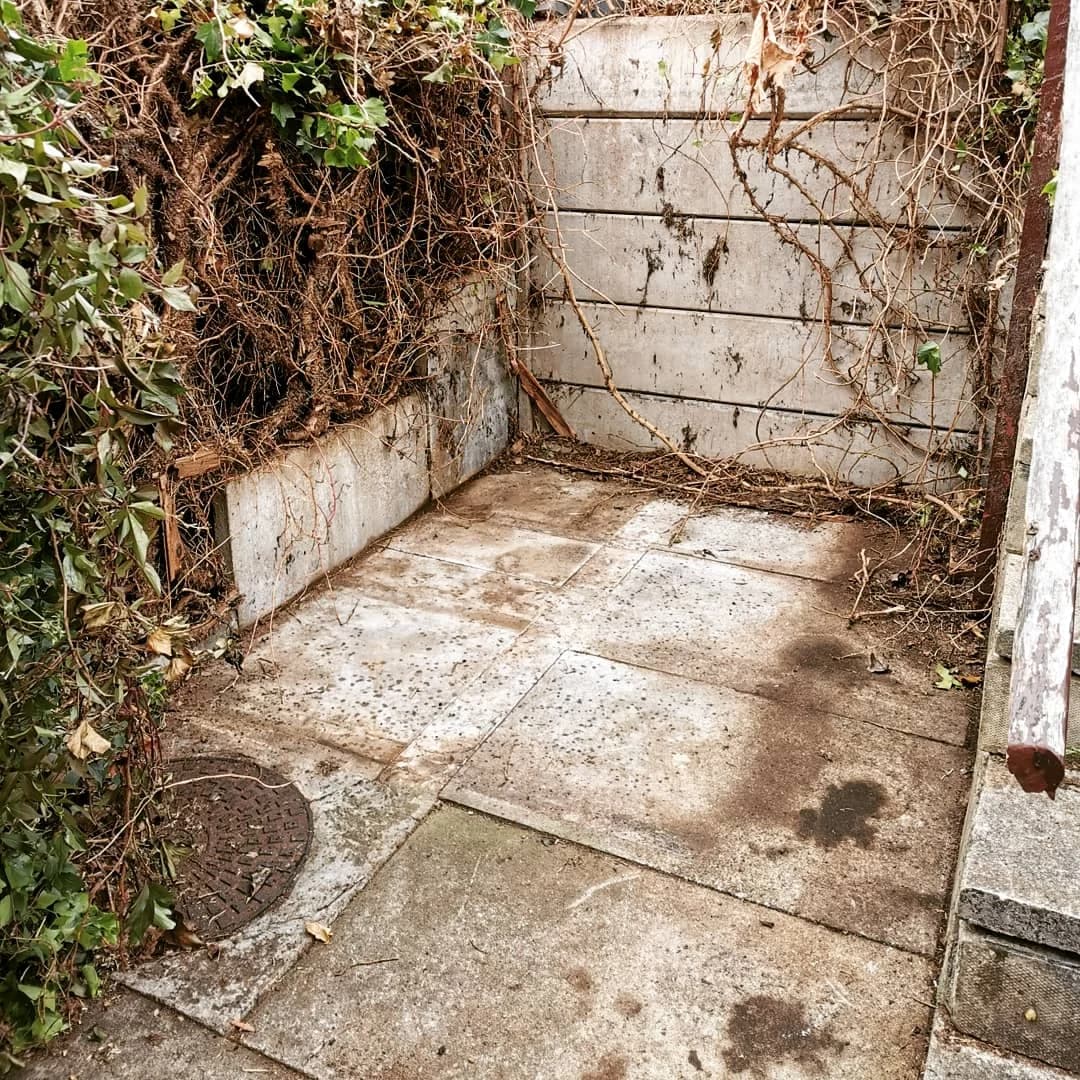 After Shed Removal - completed clearance showing clean space