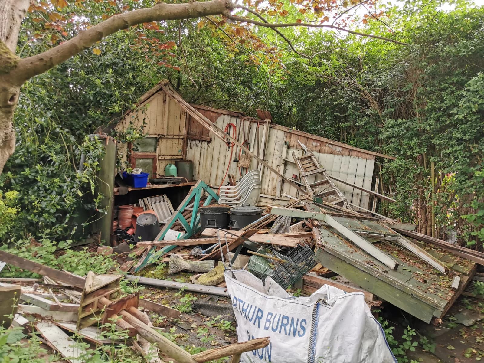 Before Shed Removal in Rochdale - property before clearance