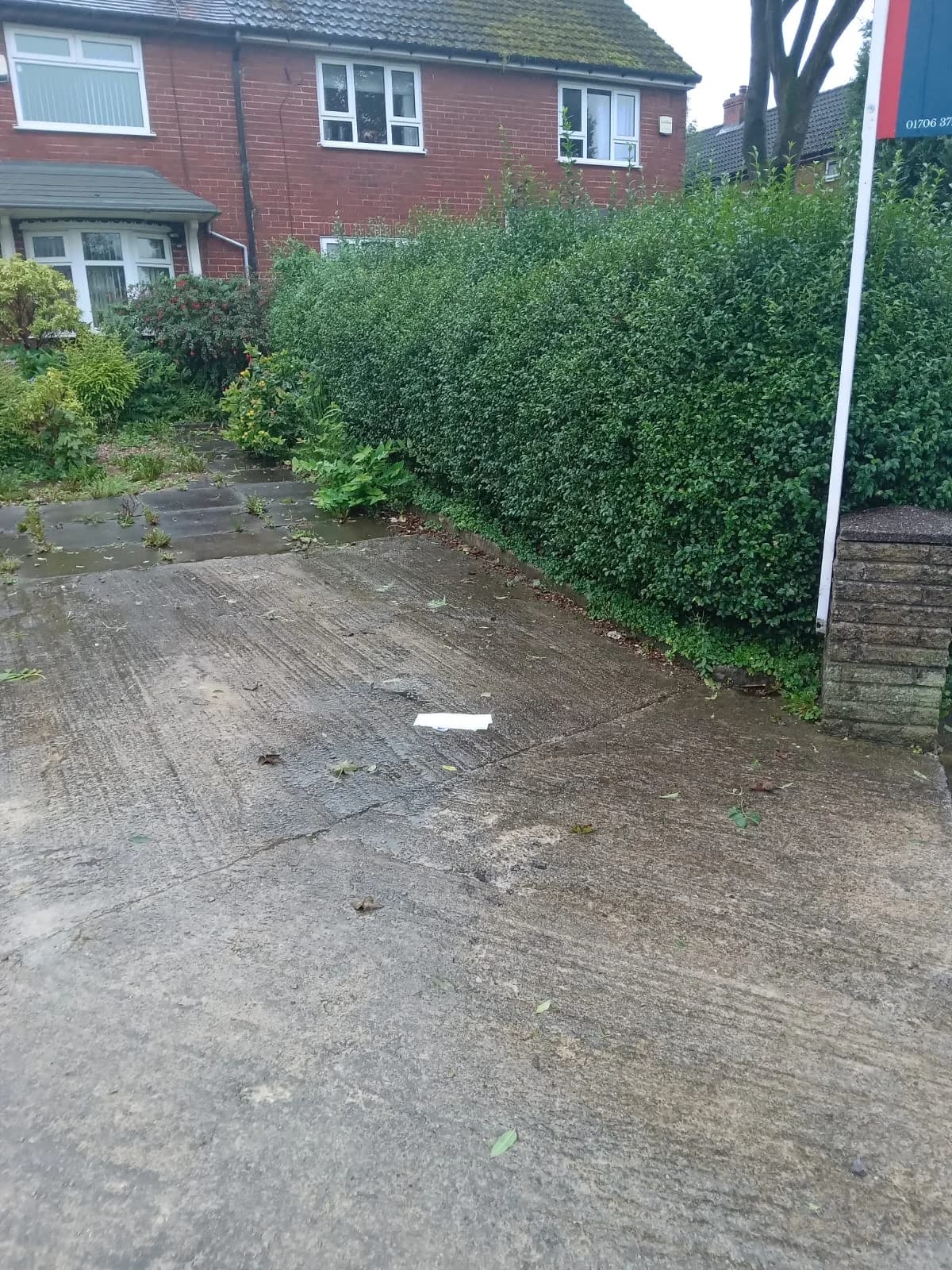 After Sofa Removal - completed clearance showing clean space