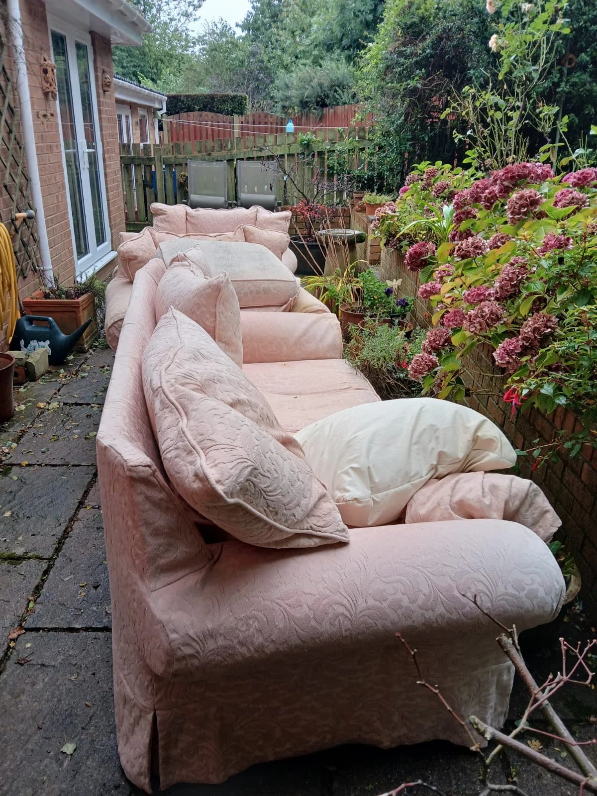 Before Sofa Removal - property clearance in progress