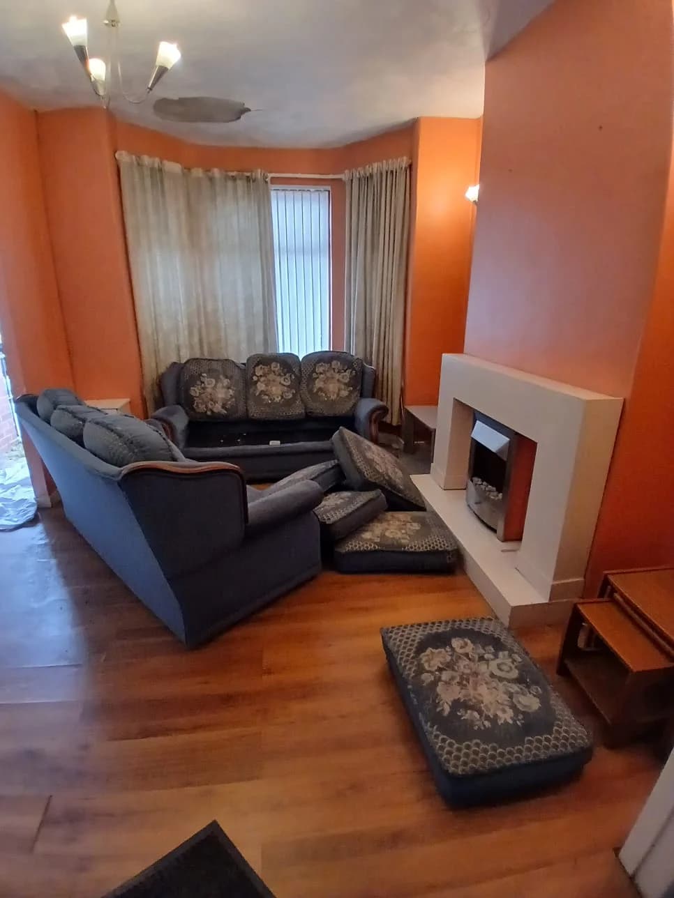 Before Sofa Removal - property clearance in progress