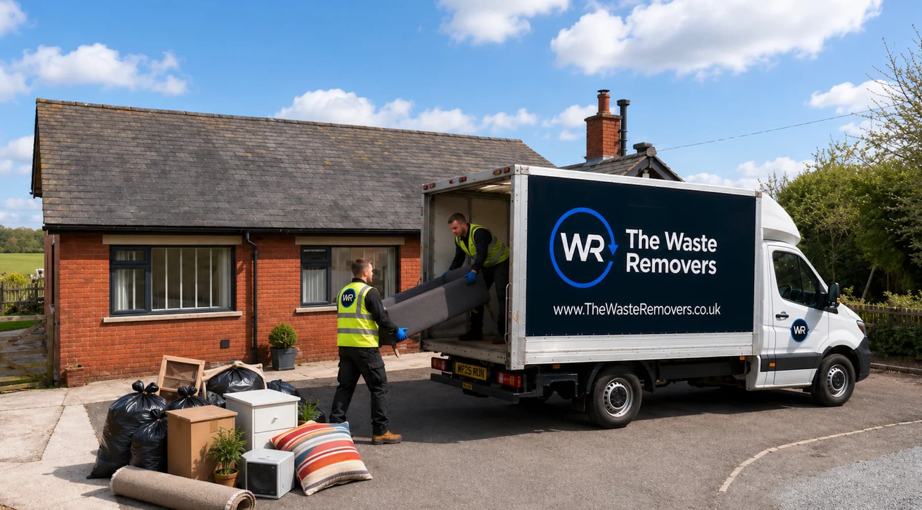 House Clearance in South Ribble - uniformed team with van
