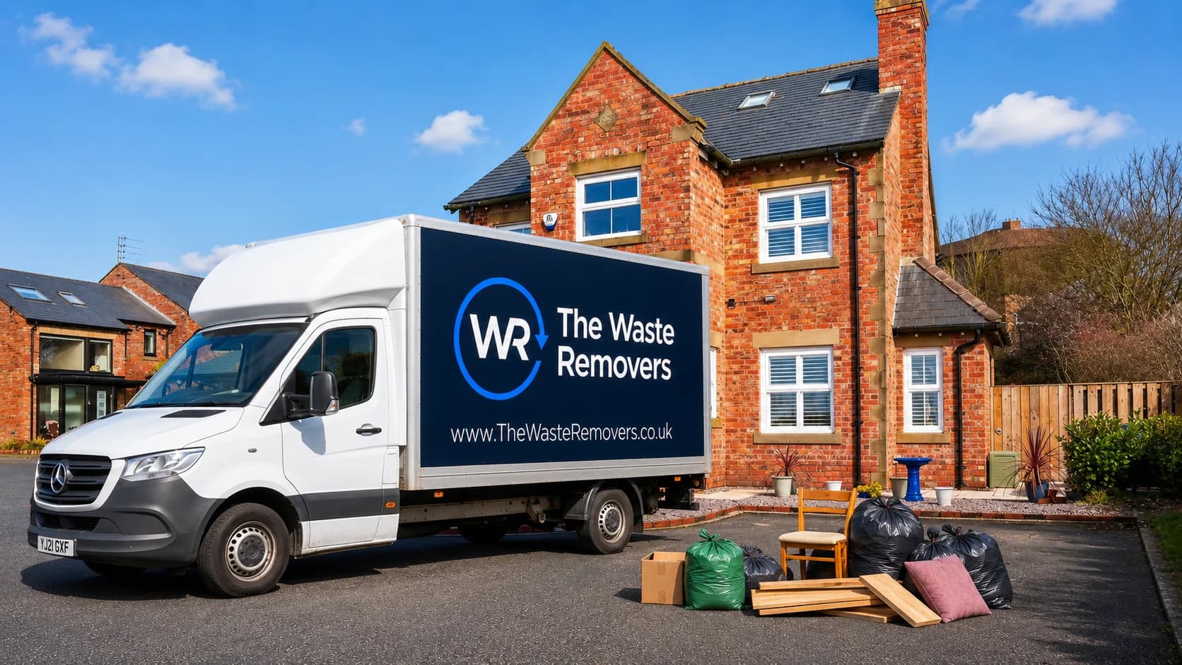 House Clearance in West Lancashire - uniformed team with van